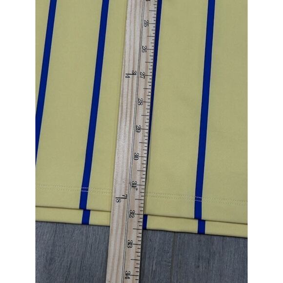 NWT Bogey Boys Mens Golf Polo Shirt Spell Out Logo Striped Yellow Blue Size XXL - Picture 7 of 7